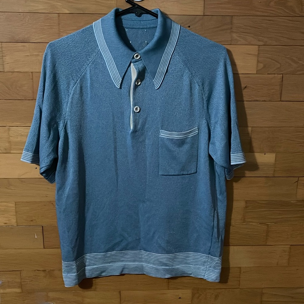50s,60s Vintage Ringer Pocket Polo